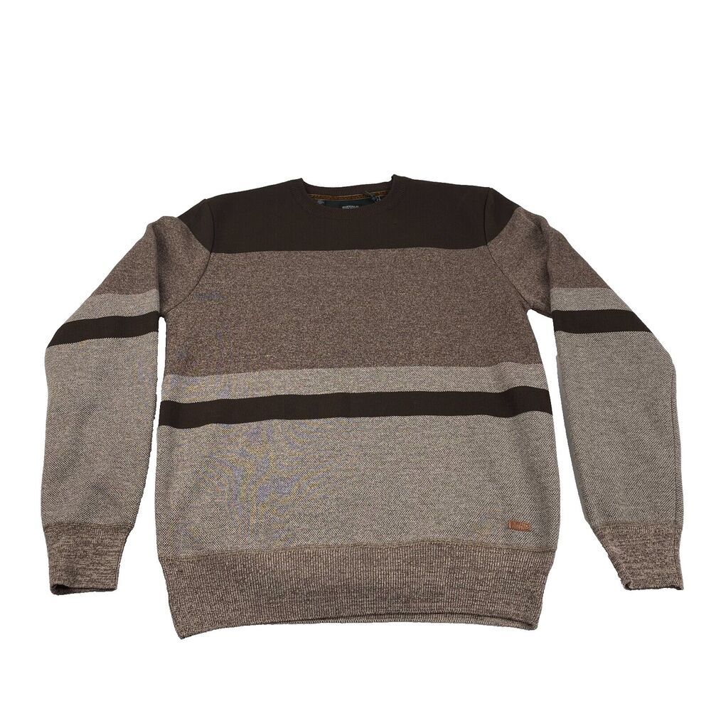 BUFFALO DAVID BITTON Men's Sweater Jute Brown Size Large Comfort Long Sleeve New